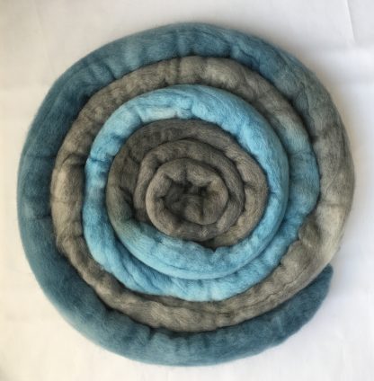 Blue and Grey Sky wool roving