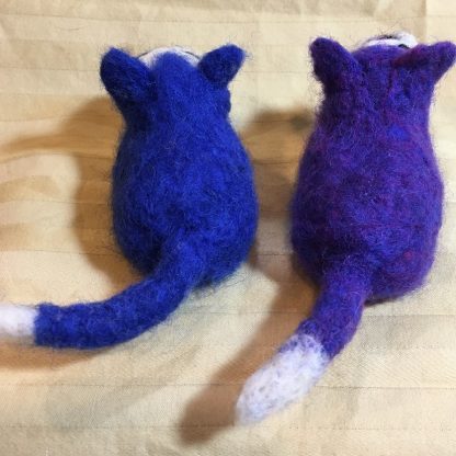 needle felted cats