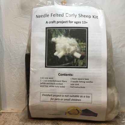 needle felting kit - curly sheep