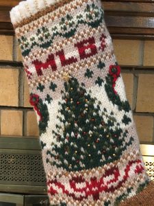 Trees and Candles stocking